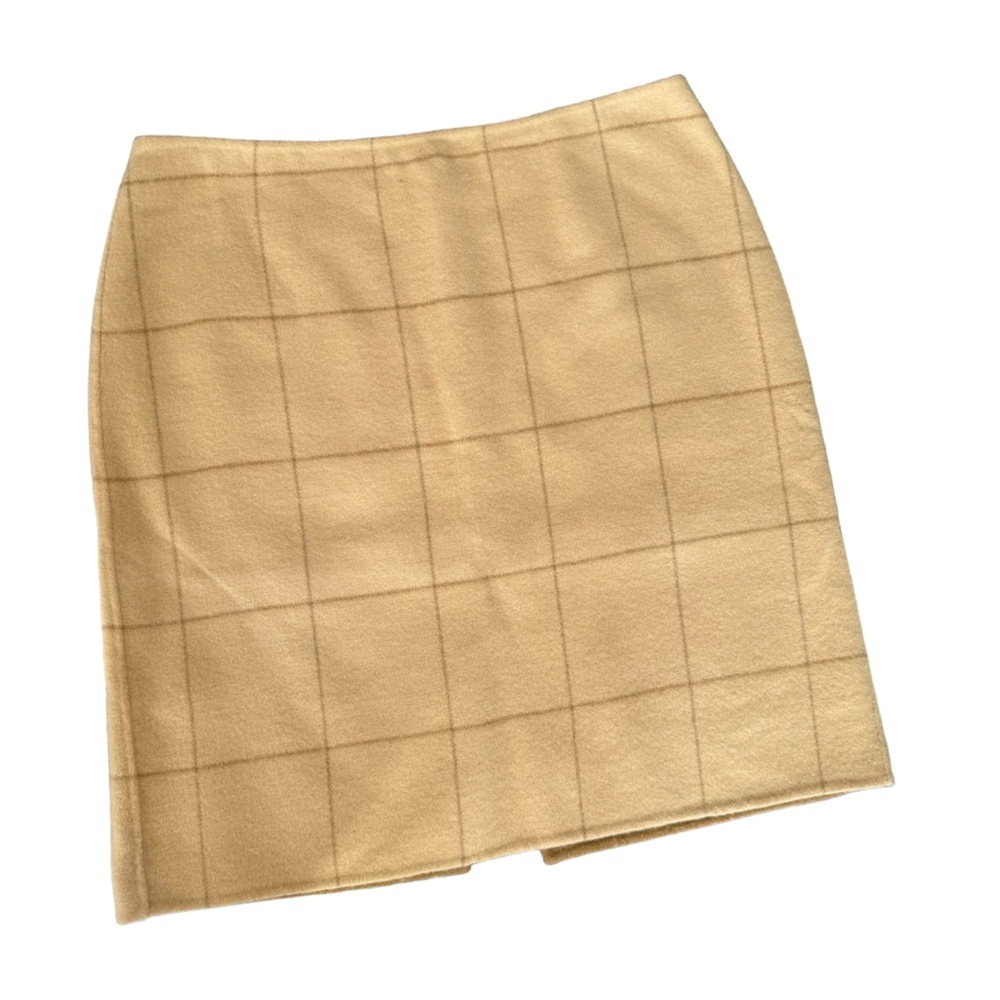 DKNY Womens Tan Wool Blend Pencil Skirt‎ Size 6